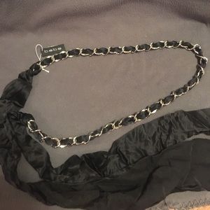 Bebe silk link tie belt